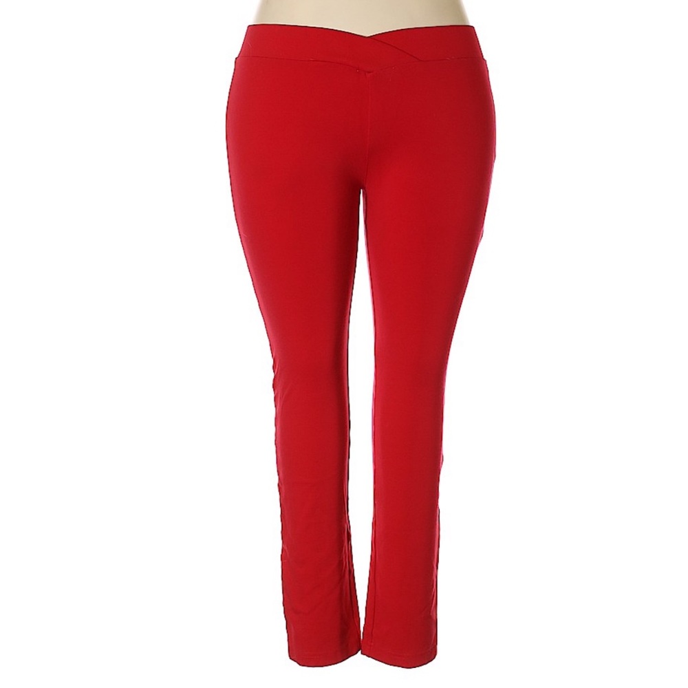 Active USA solid red leggings size 3x